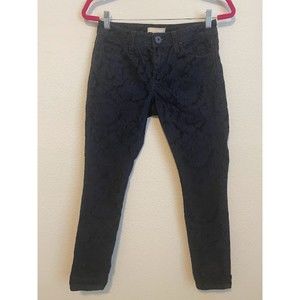 BANANA REPUBLIC Women's Dark Blue Floral Denim Skinny Jeans Pants Size 26